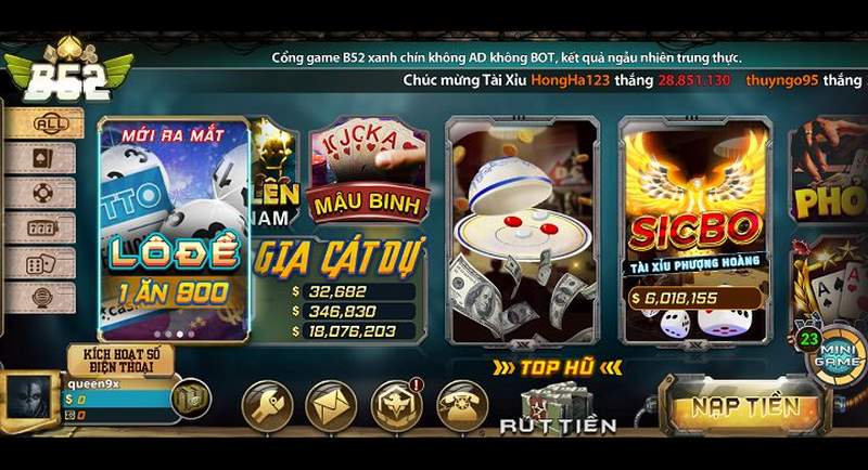 Kho game hấp dẫn